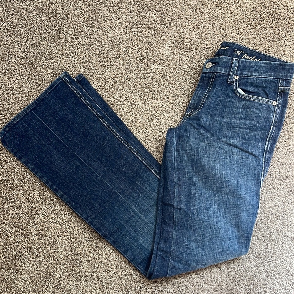 7 For All Mankind Women's Dark Blue Bootcut Jeans